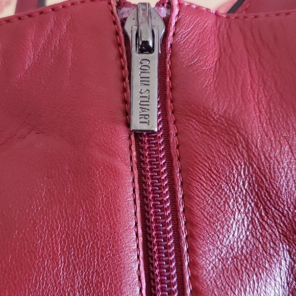 Colin Stuart Dark Red High Heeled Boots - Picture 6 of 6